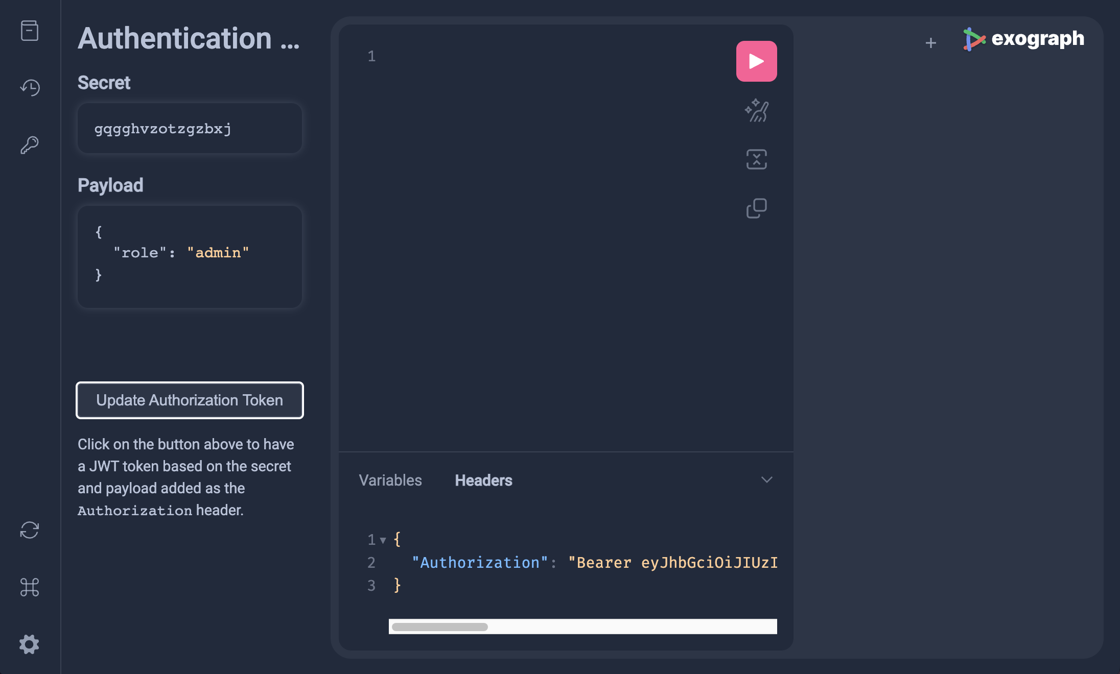 Authentication Sidebar