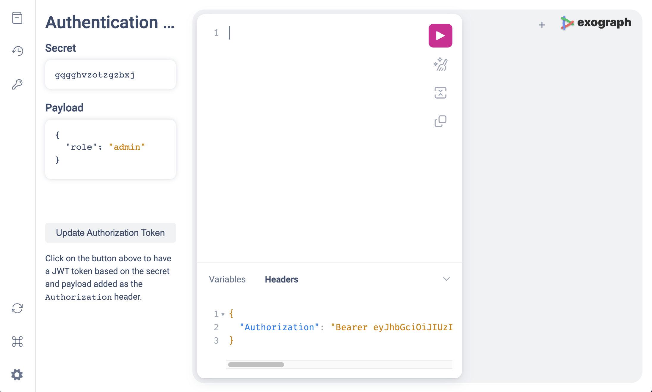 Authentication Sidebar