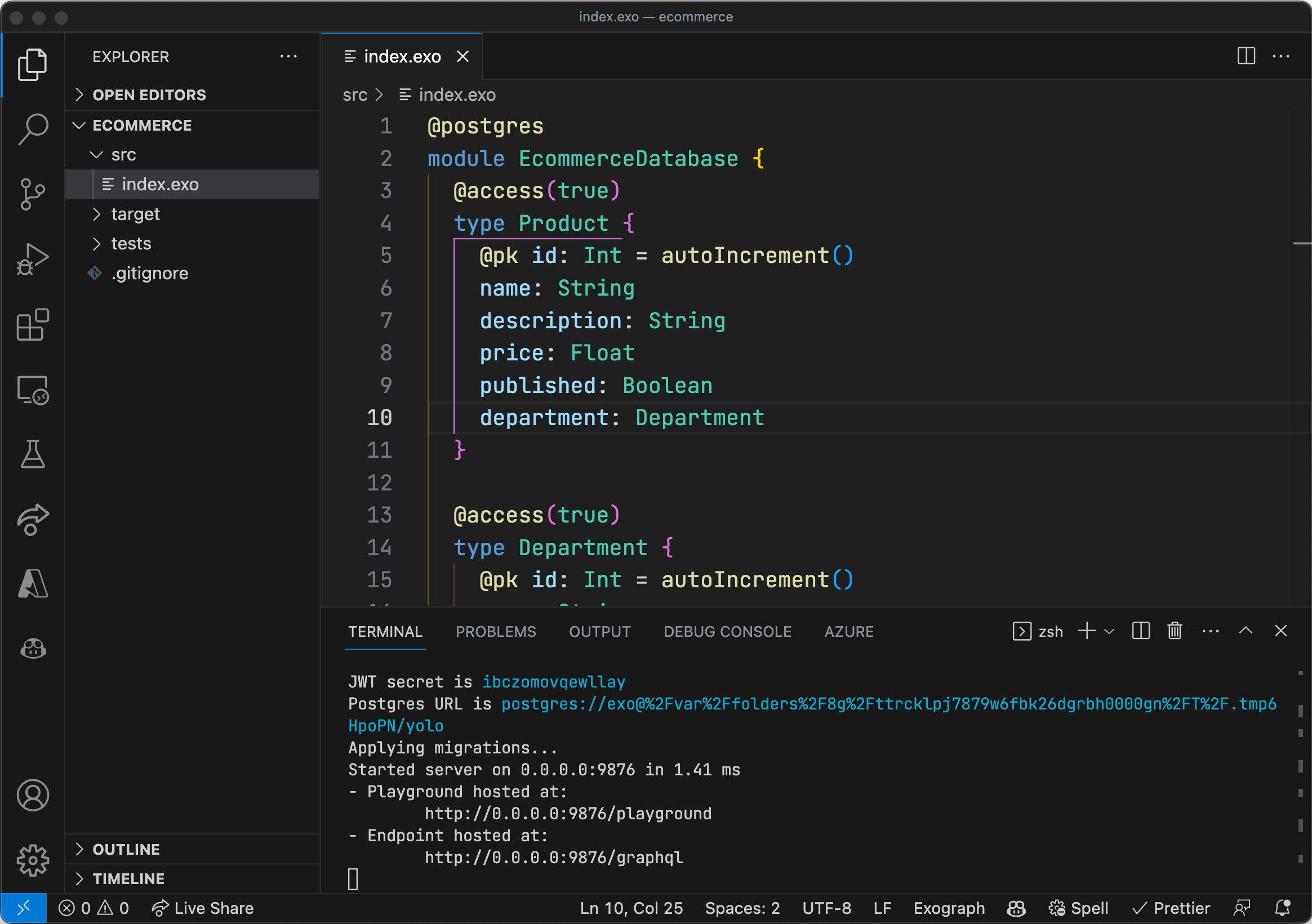Exograph VC Code Integration
